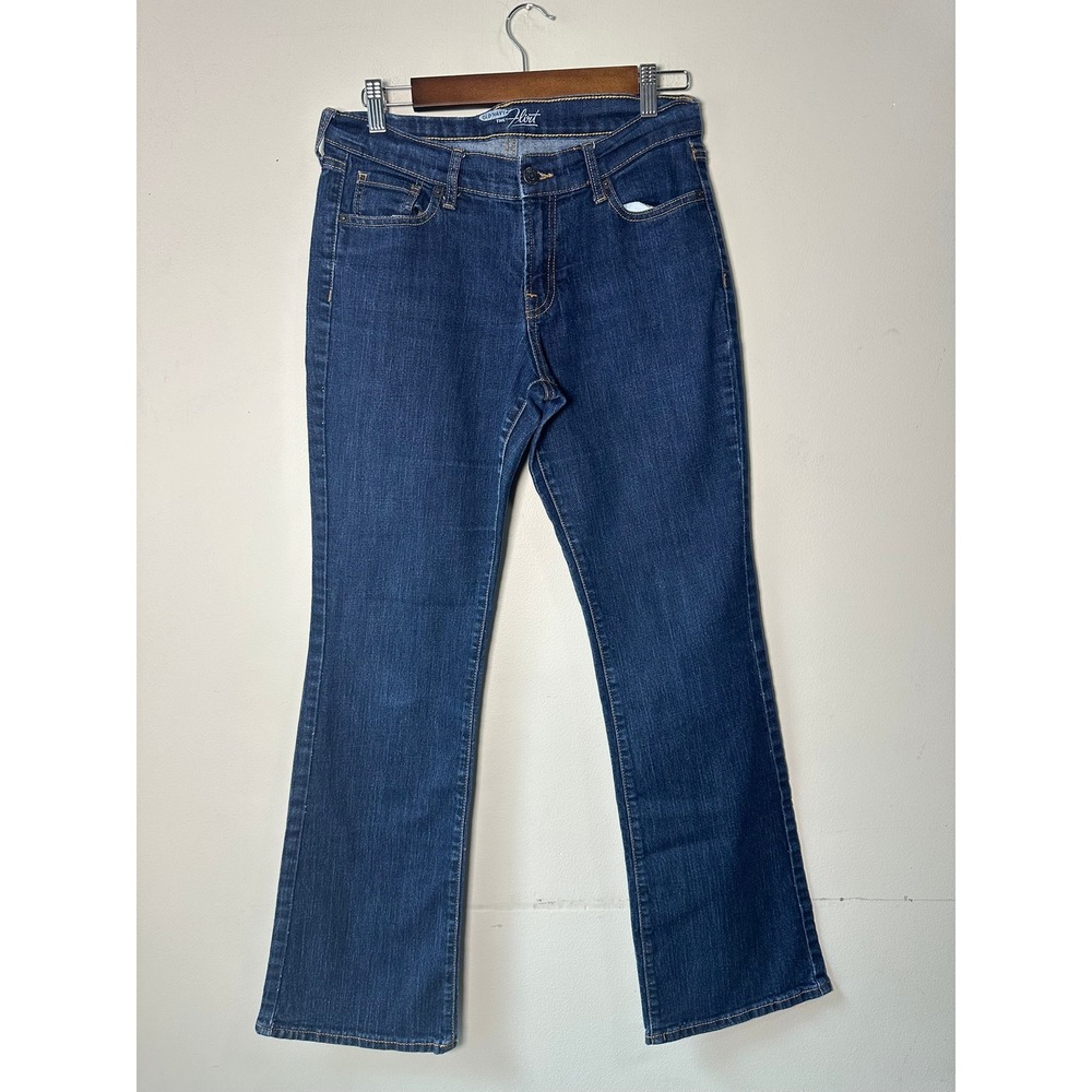 🎃 Old Navy The Flirt Bootcut Jeans Dark Wash Blue Denim Size 8 Regular